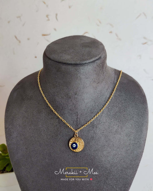 Evil Eye Coin Necklace