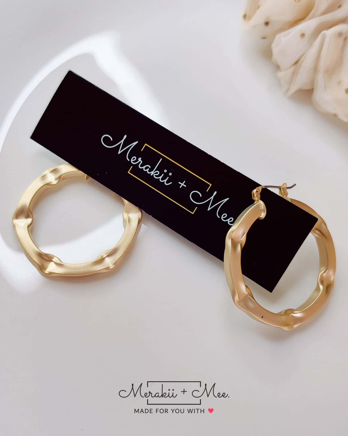 Metallic Gold Hoops