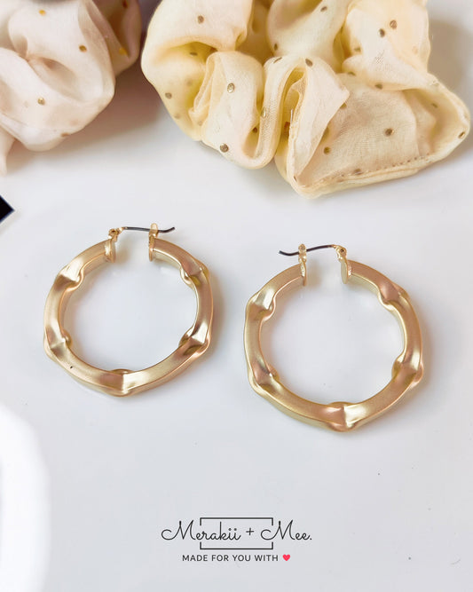 Metallic Gold Hoops