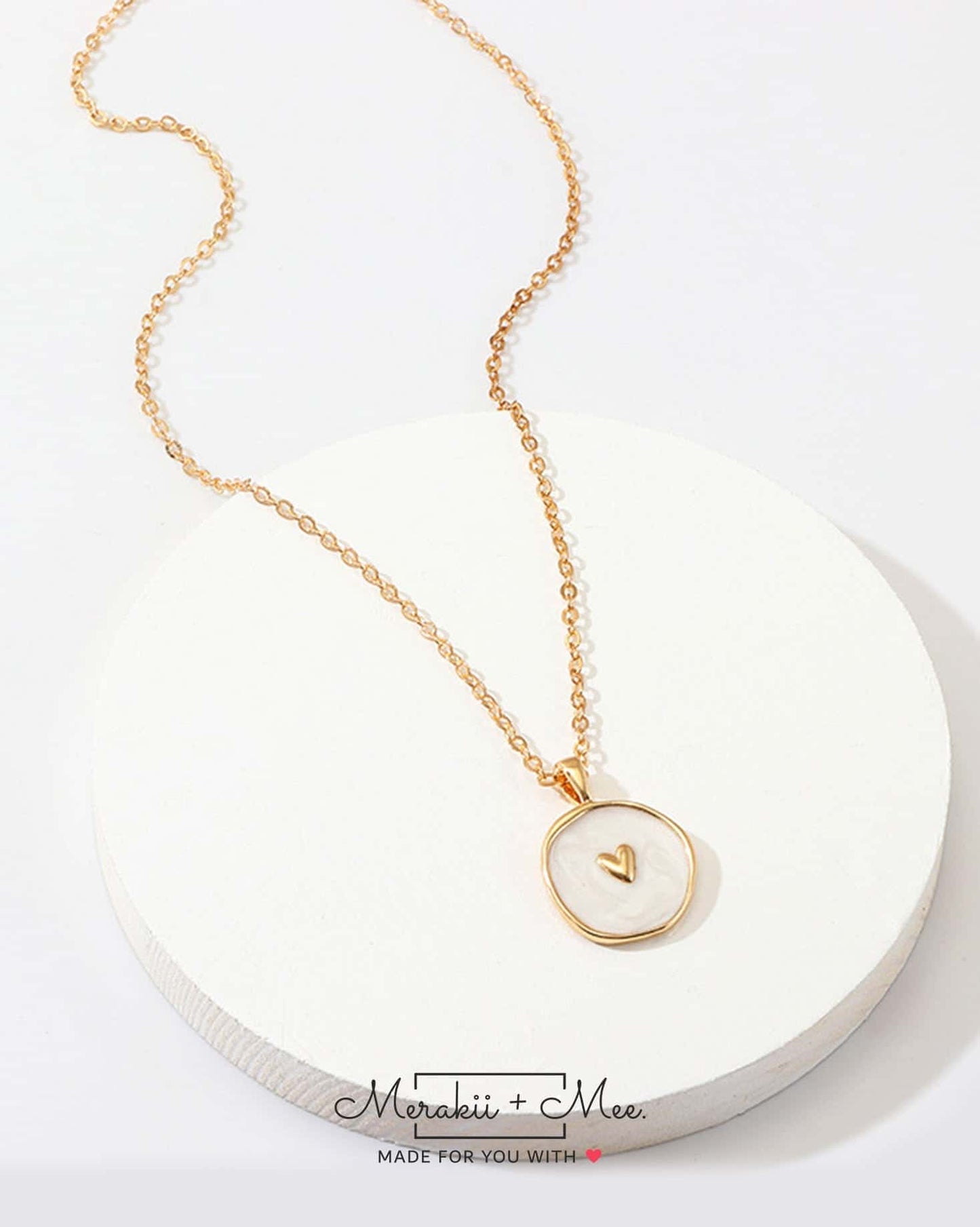 Creamy Heart - Galaxy Charm Necklace