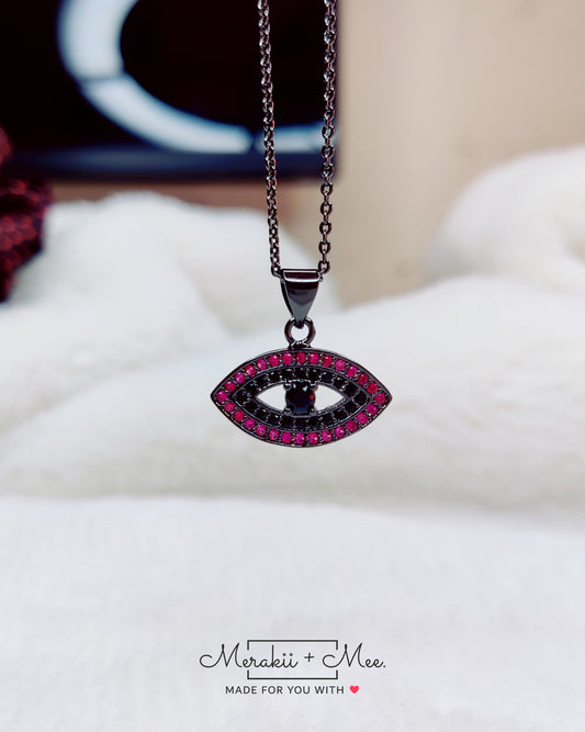 Black Evil Eye Necklace