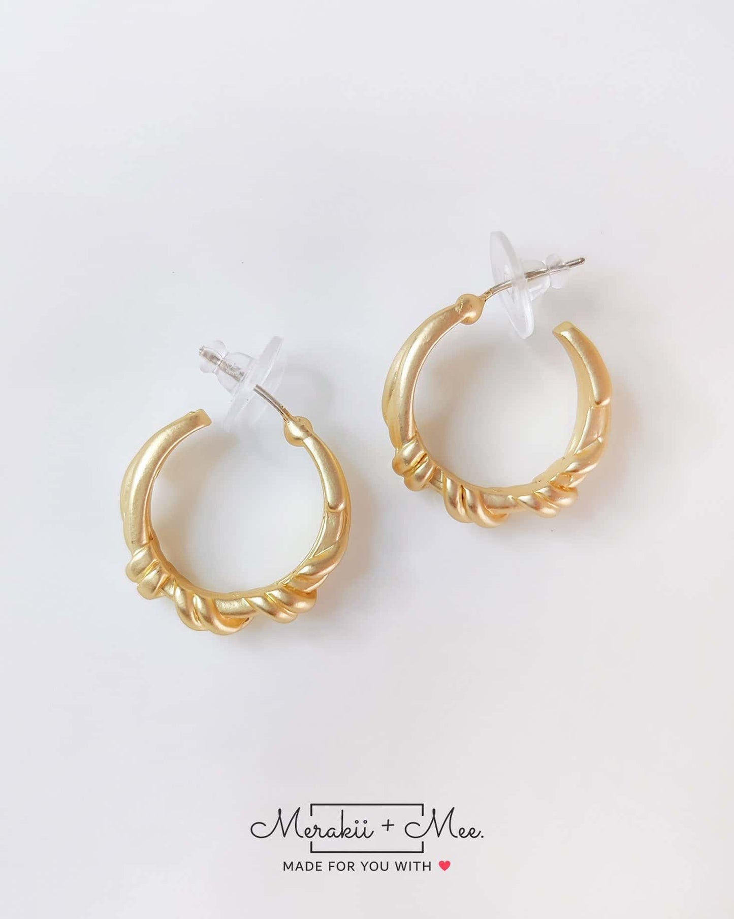 Mini Hoops matte gold