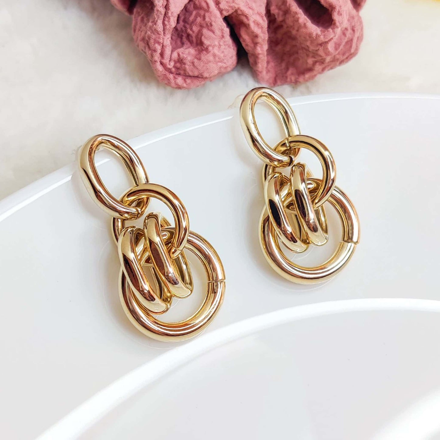 Golden Shackle Earrings