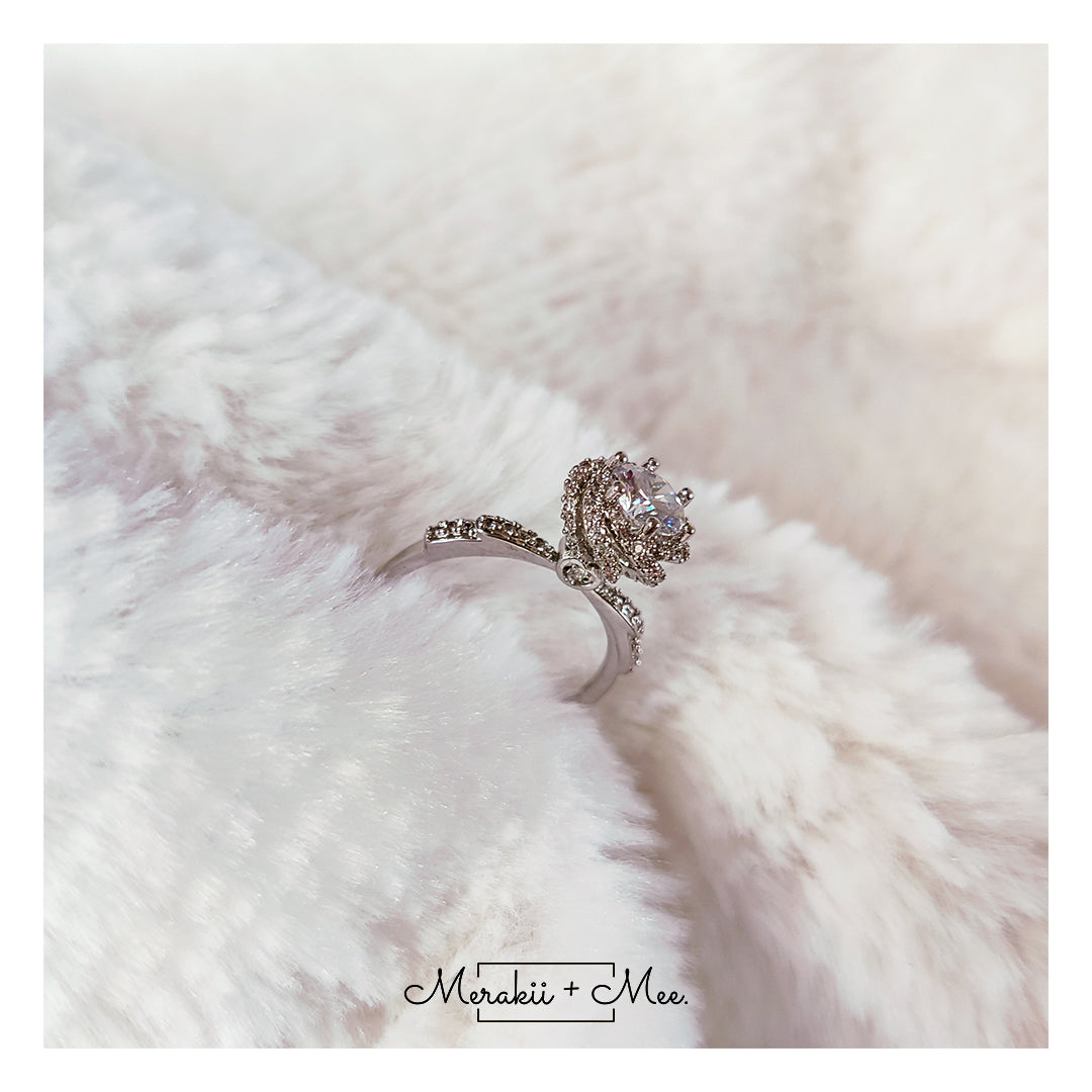 Rose Diamond Solitaire Ring