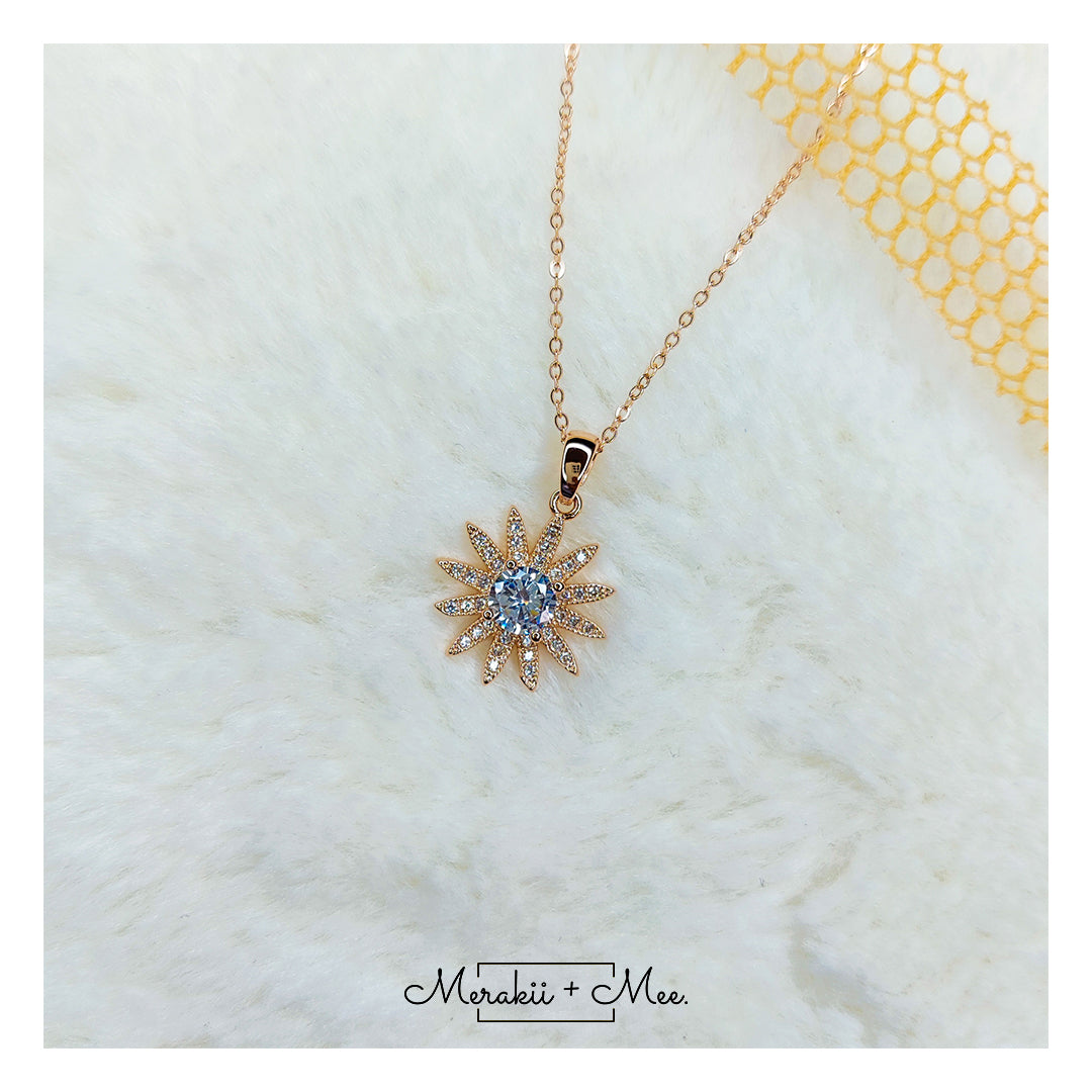 Sunflower Solitaire Necklace