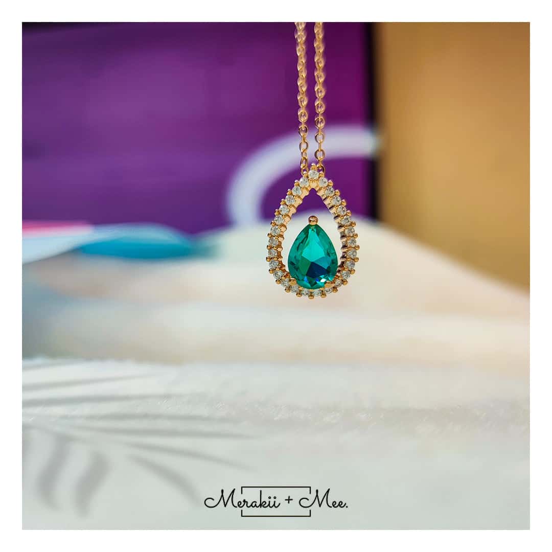 Aqua Drop Necklace
