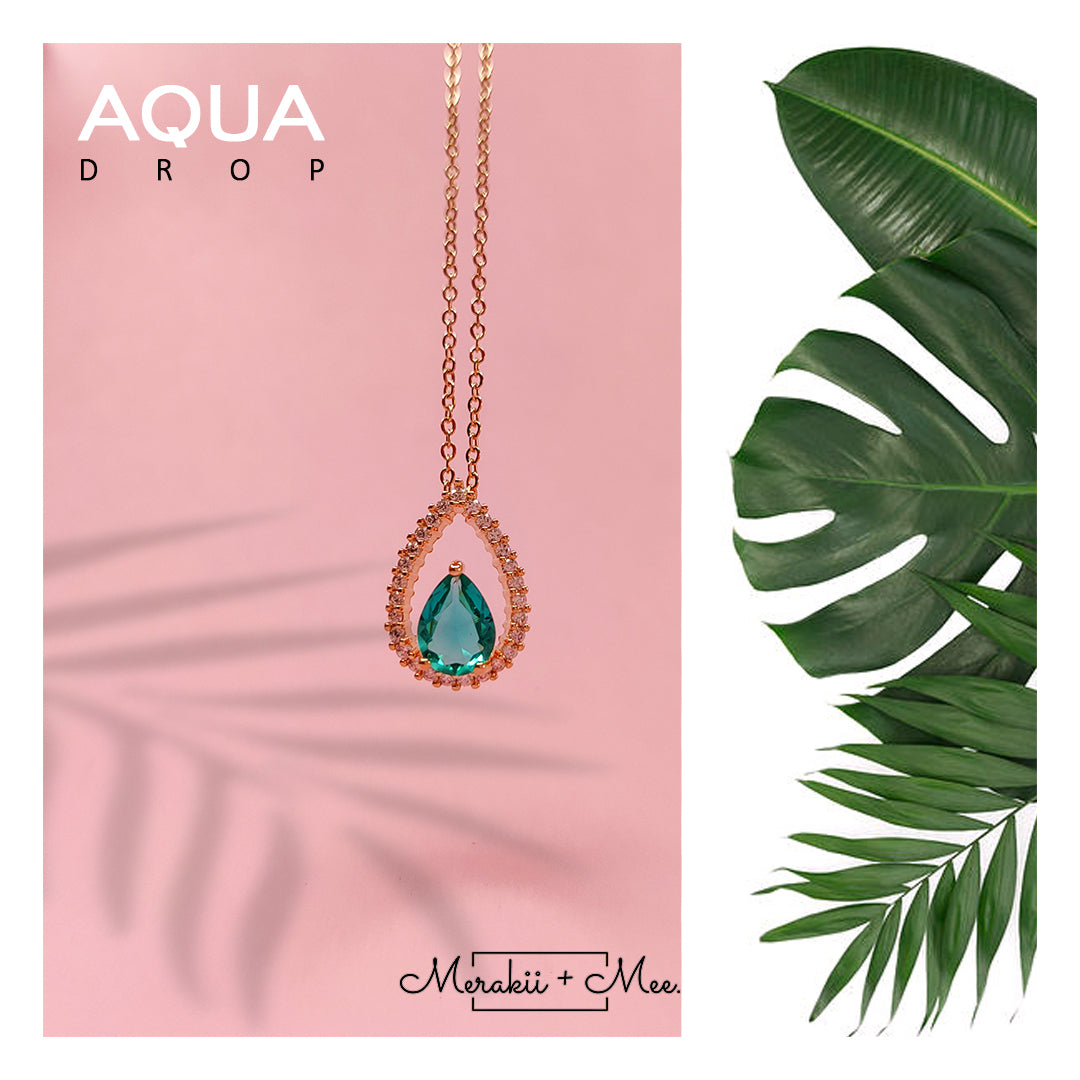 Aqua Drop Necklace