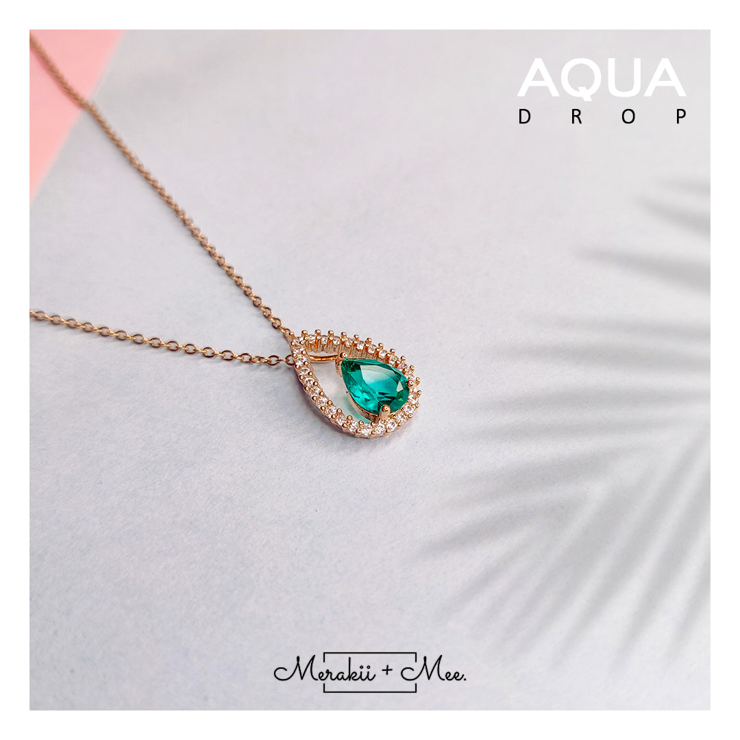 Aqua Drop Necklace