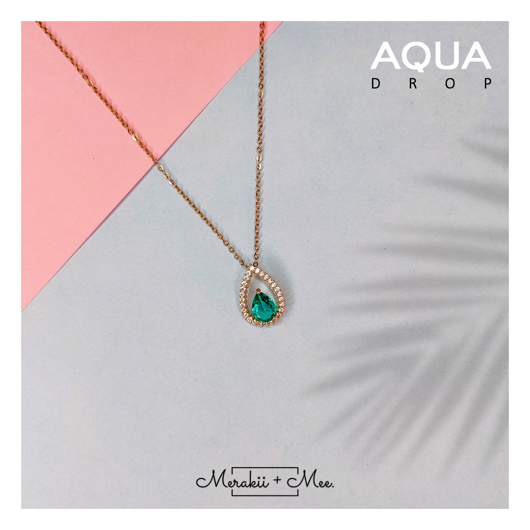 Aqua Drop Necklace