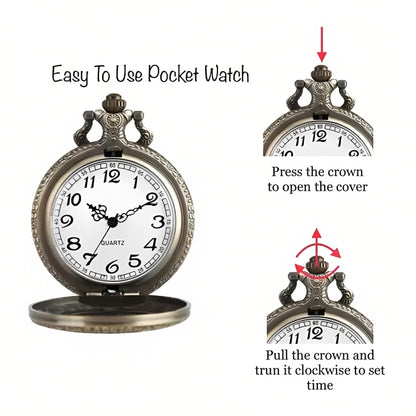 Ladakh Vintage Pocket Watch Keychain