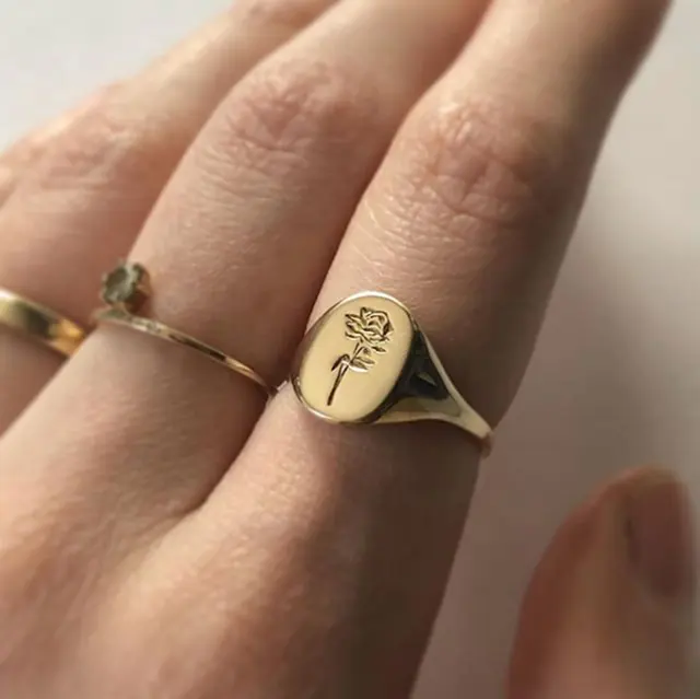 Golden Bloom Enigma Ring