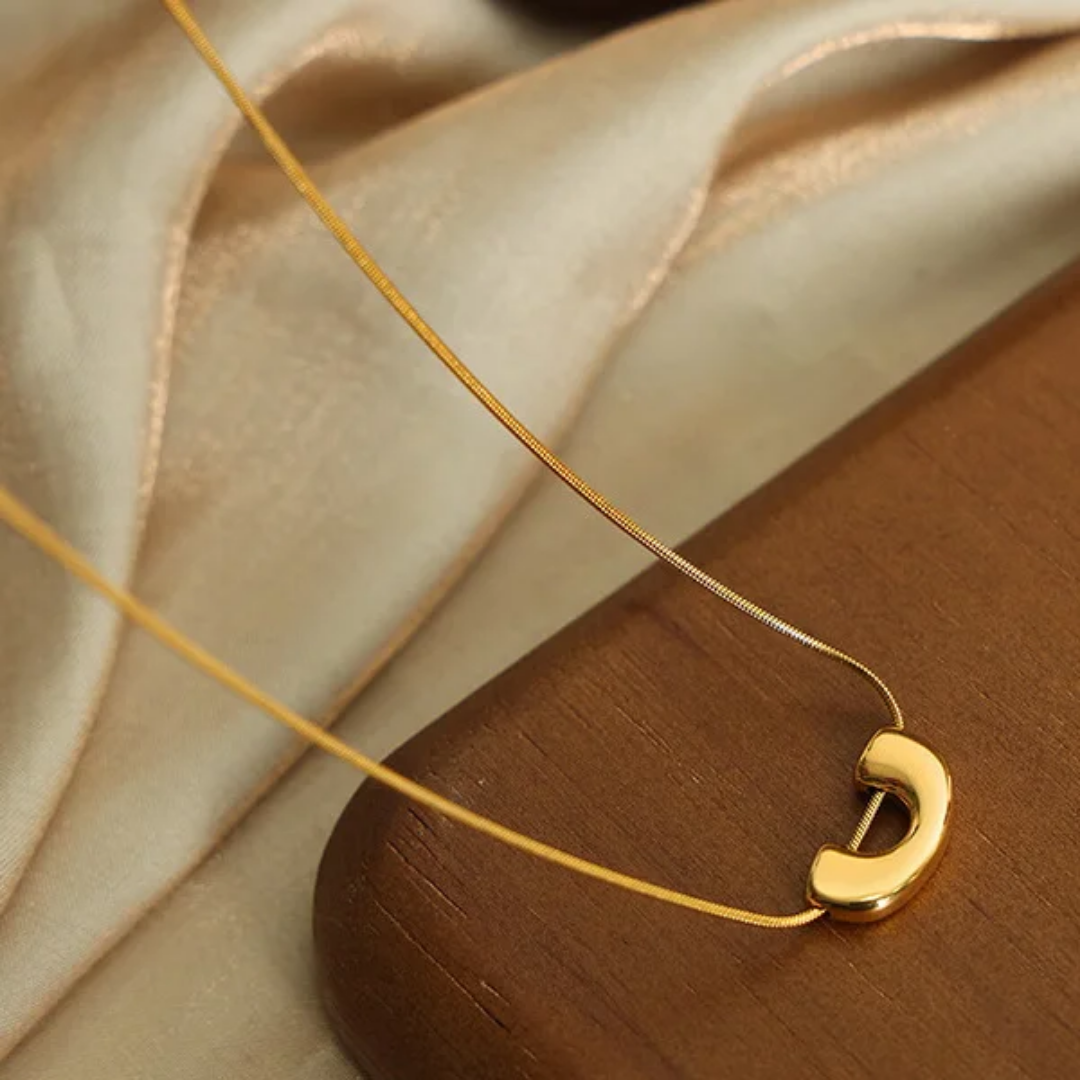Minimal Gold U-shaped Pendant Necklace for Women | Dainty Everyday Jewelry