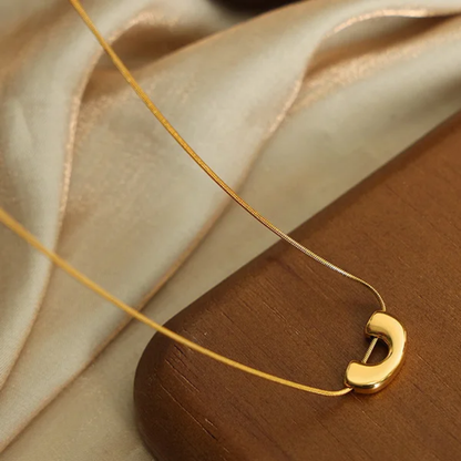 Minimal Gold U-shaped Pendant Necklace for Women | Dainty Everyday Jewelry