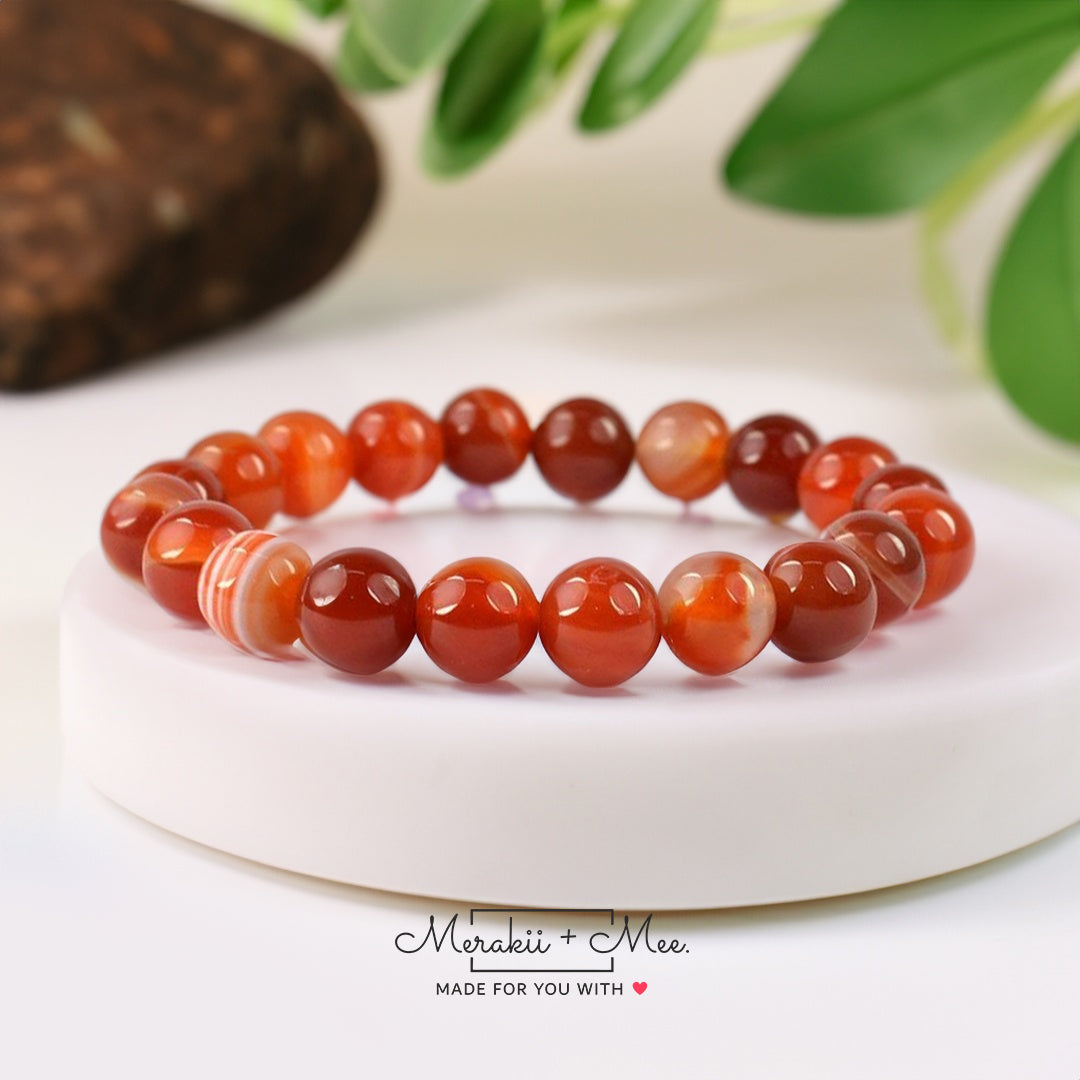 Carnelian Crystal Bracelet for Stability