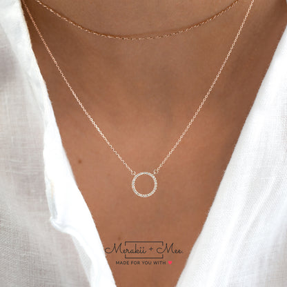 Diamond Circle Necklace