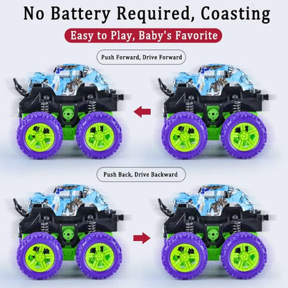 Monster Quad Bike Toy and Keychain for Kids – Friction Power Stunt Vehicle