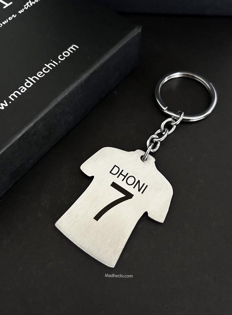 Cricketer Jersey Metal Keychain | Virat Kohli | MS Dhoni | Rohit Sharma