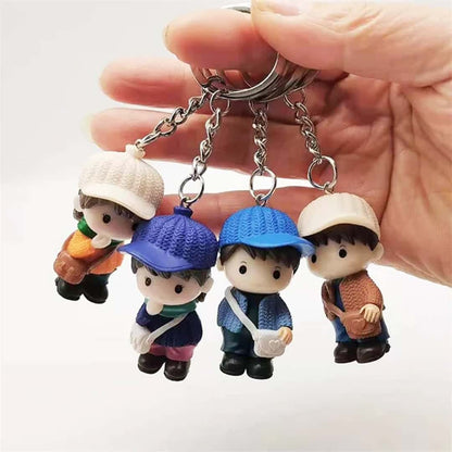 Adorable Boy and Girl Keychains: Spreading Smiles (Pack of 2)