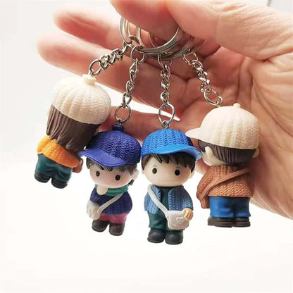 Adorable Boy and Girl Keychains: Spreading Smiles (Pack of 2)