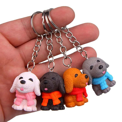 Adorable Poodle Dog 3D Keychain (Pack of 2)