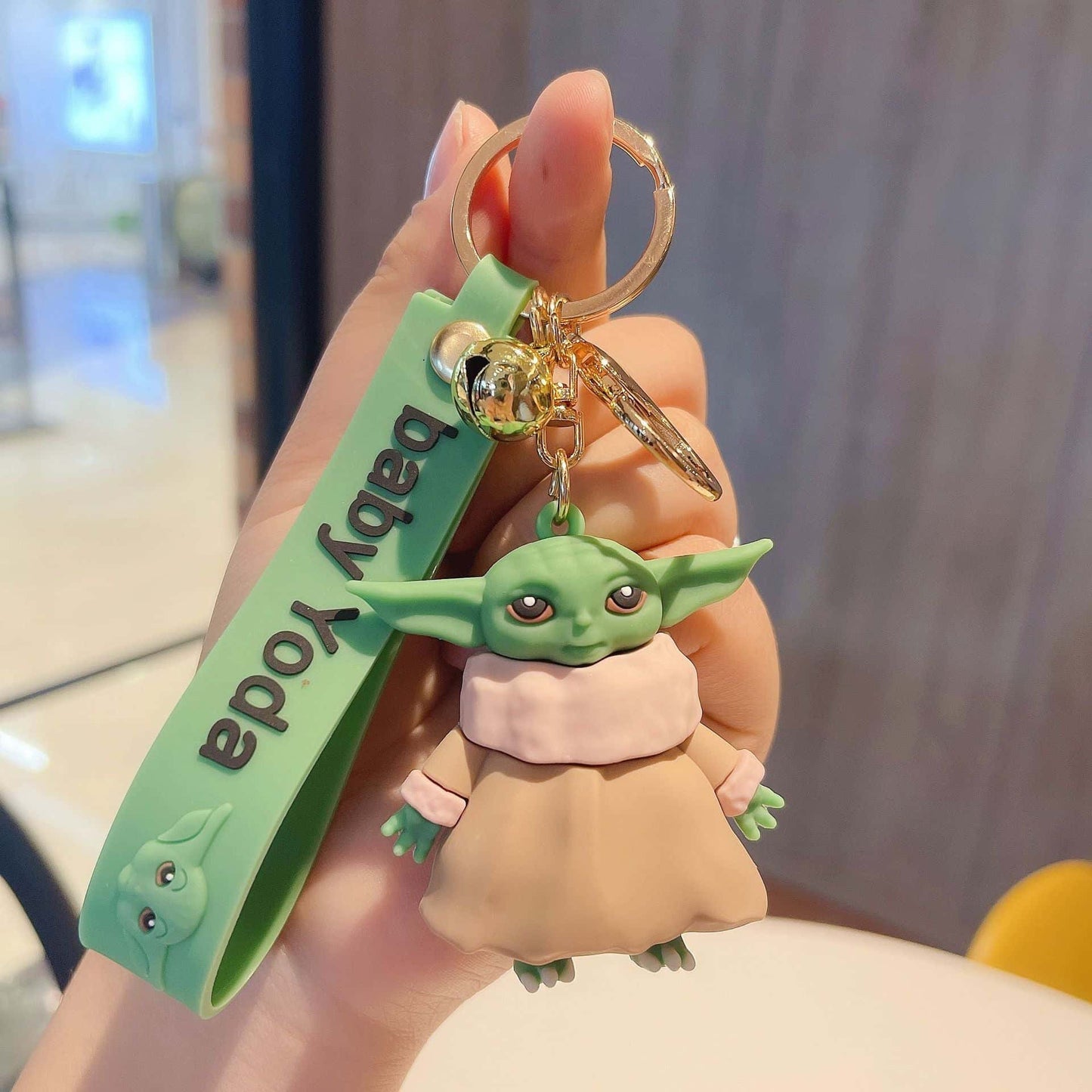 Baby Yoda Keychain with Bagcharm and Strap (STAR WARS KEYCHAIN)