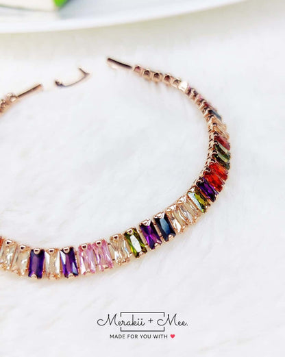 Baguette CZ Gradient Bracelet