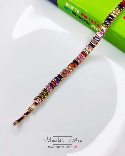 Baguette CZ Gradient Bracelet