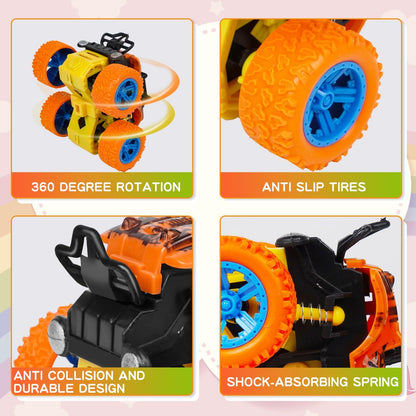 Monster Quad Bike Toy and Keychain for Kids – Friction Power Stunt Vehicle