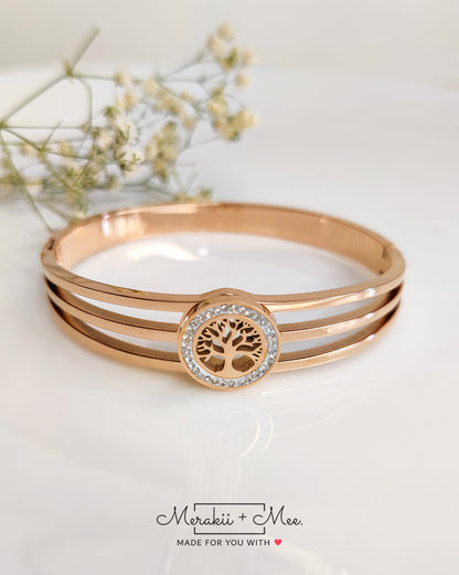 Eternal Elegance Rose Gold Tree of Life Kada