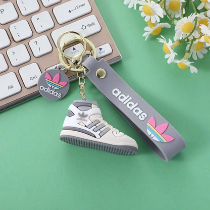 Funky Sneakers Rubber Keychain for bags and keys