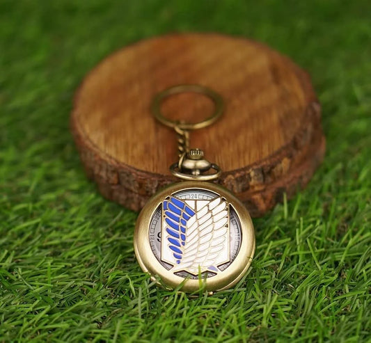 Attack On Titan Wings Of Liberty Pocket Watch Keychain