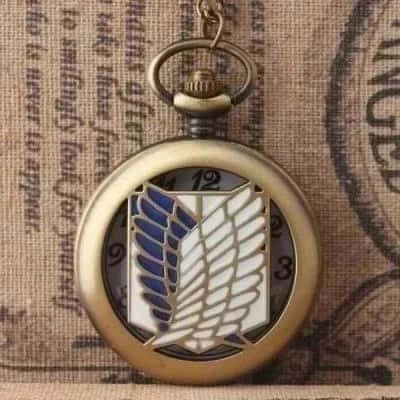 Attack On Titan Wings Of Liberty Pocket Watch Keychain