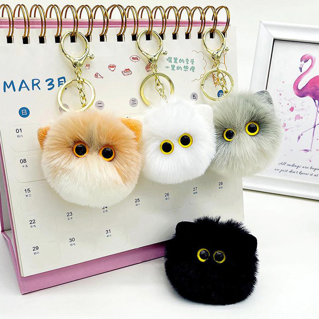 Cute Plush Cat Keychain Soft Toy Keyring