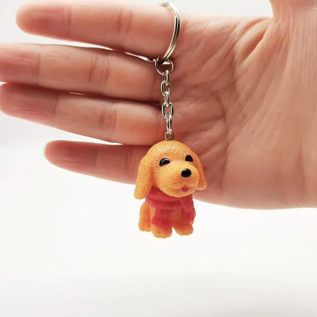 Adorable Poodle Dog 3D Keychain (Pack of 2)