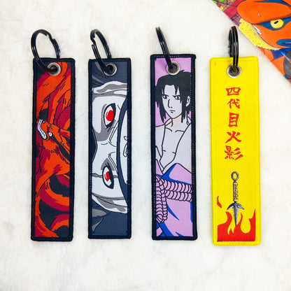 Naruto Anime Japanese Manga Fabric Keytags for Bags, Keys, Car, Bike etc.