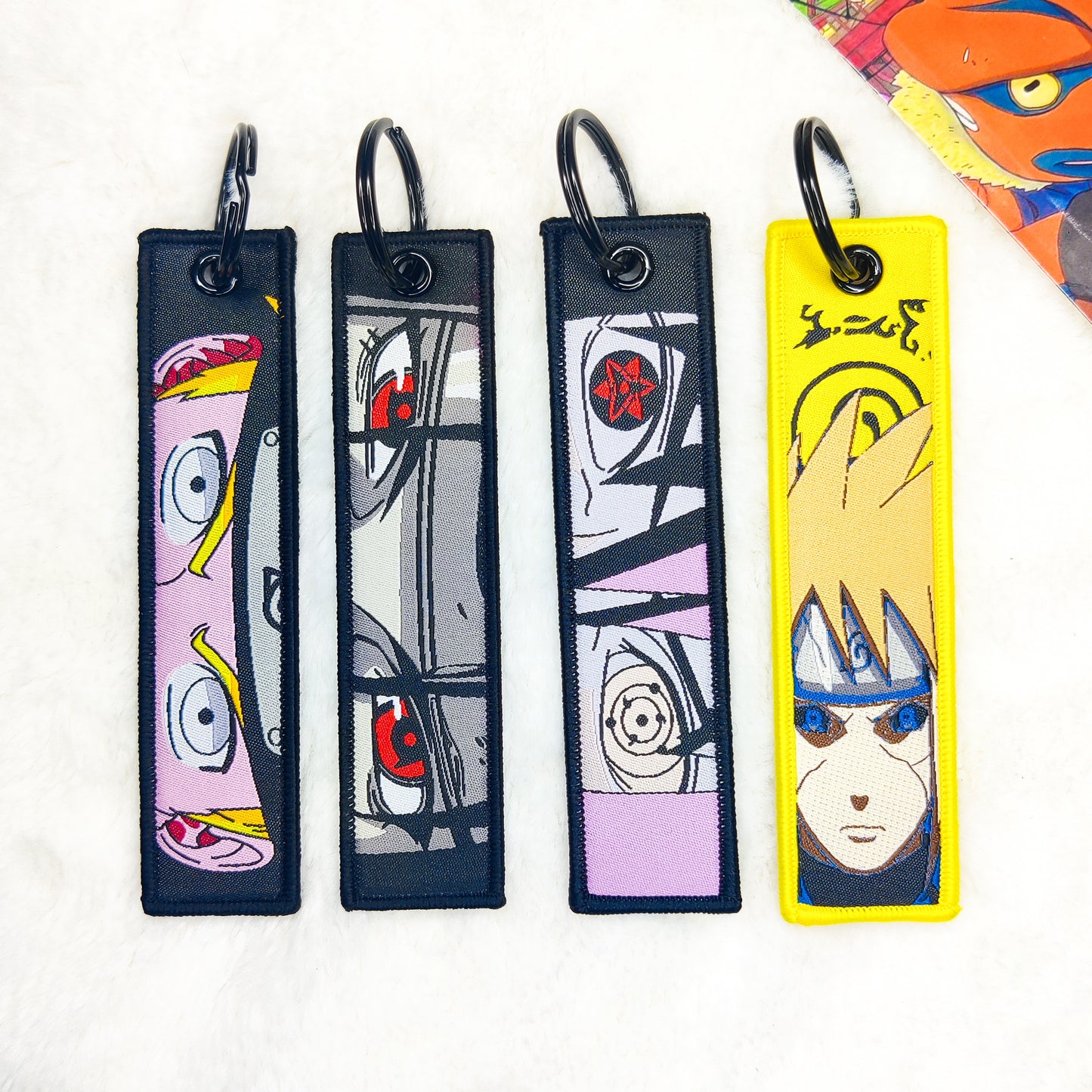 Naruto Anime Japanese Manga Fabric Keytags for Bags, Keys, Car, Bike etc.