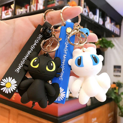 Magic of Dragons with Night Fury and Light Fury Keychain