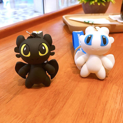 Magic of Dragons with Night Fury and Light Fury Keychain