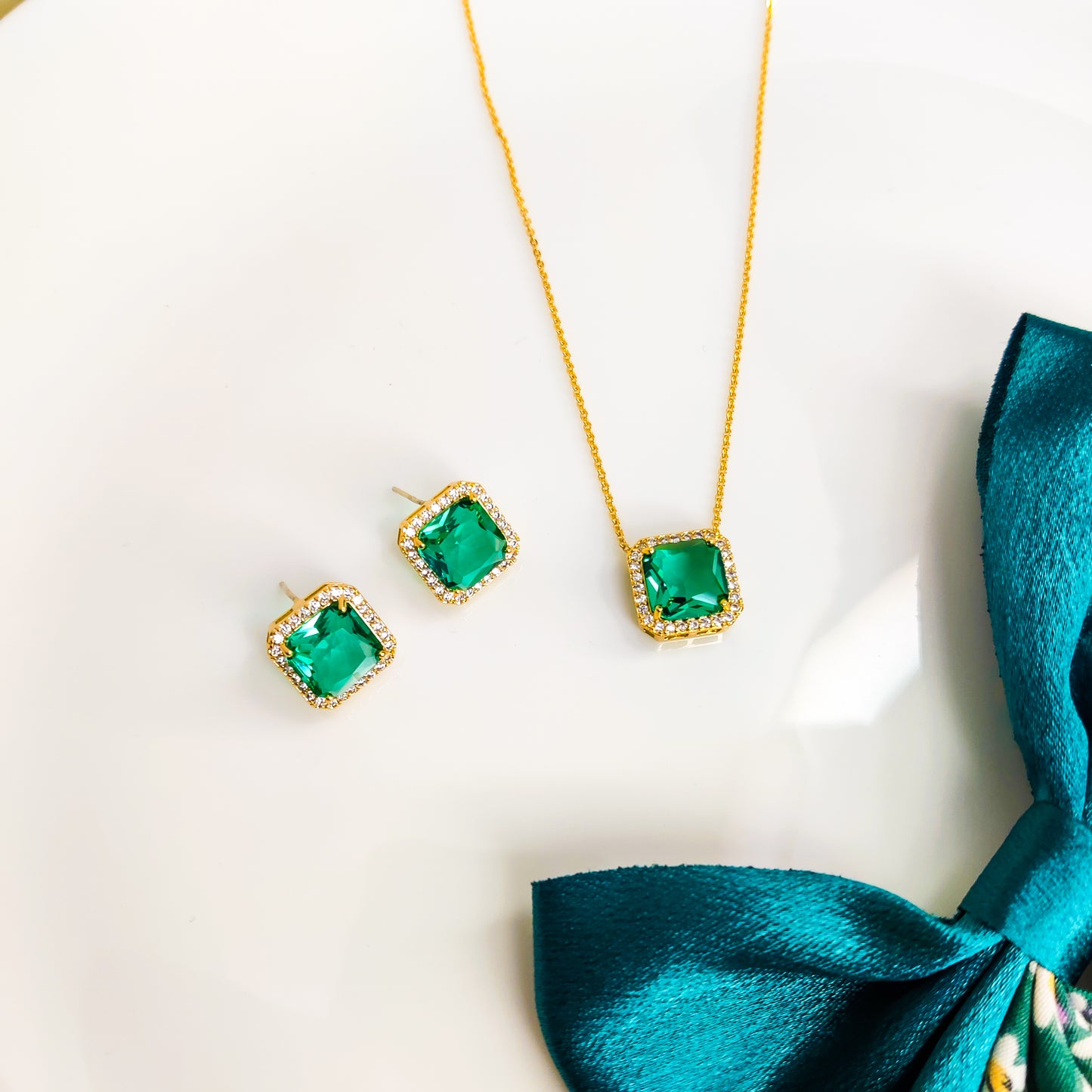 Sea Green Stone Combo Set