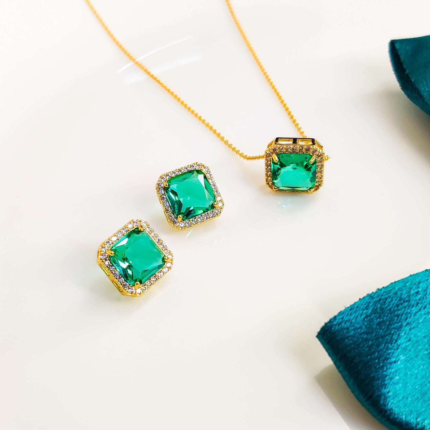 Sea Green Stone Combo Set
