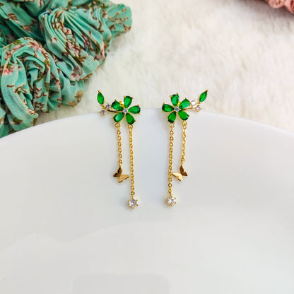 Crawling Floweret Dangling Earrings