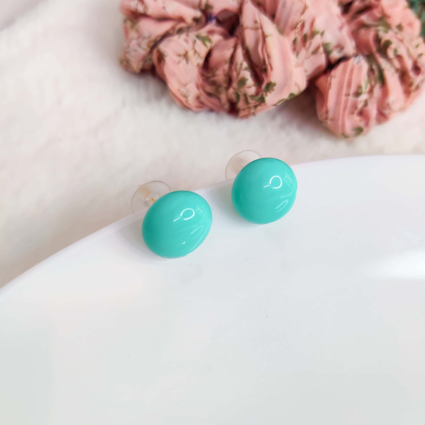 Aqua Stud Earrings