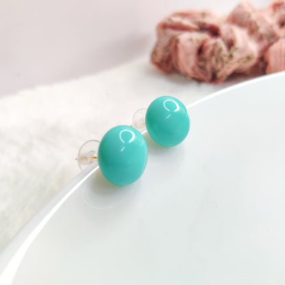 Aqua Stud Earrings