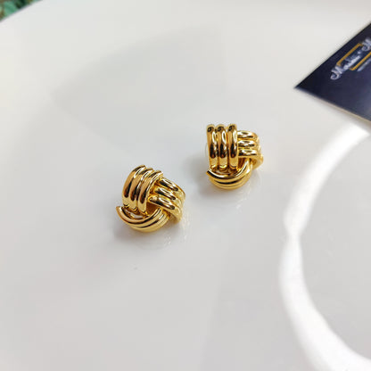 Knotted Ball Stud Earrings