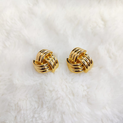 Knotted Ball Stud Earrings