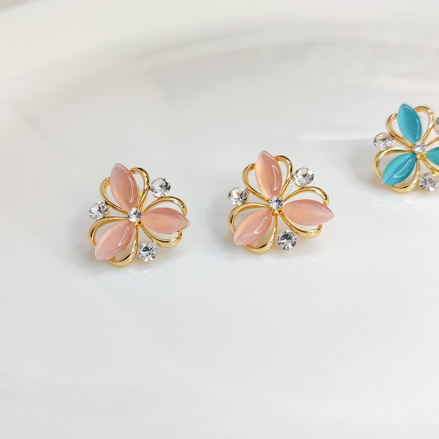 Floral Cluster Stud Earrings