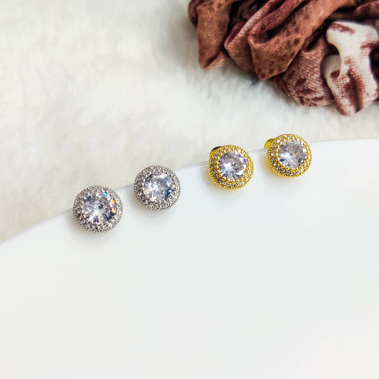 Solitaire Stud Earrings