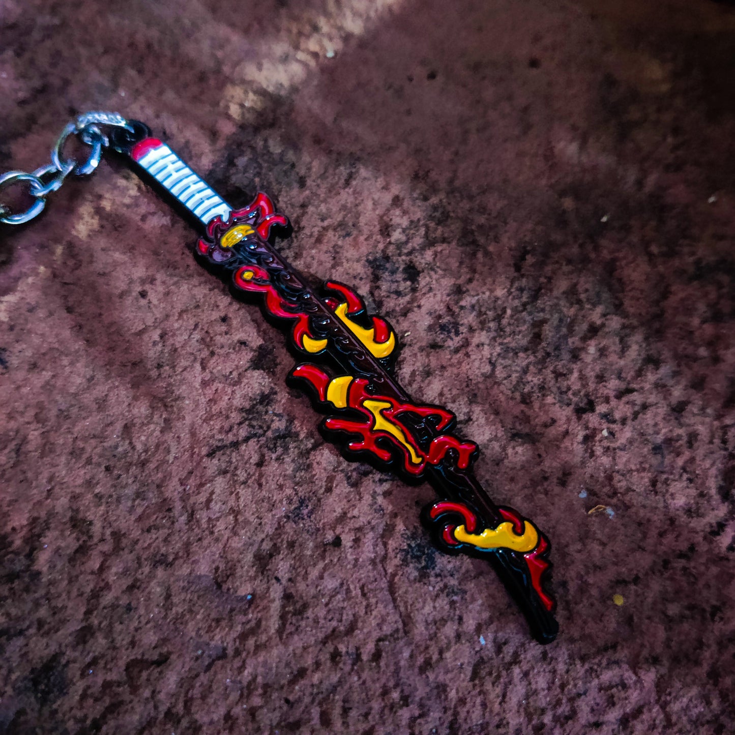 Rengoku Katana Metal Keychain | Demon Slayer Collectible Accessories
