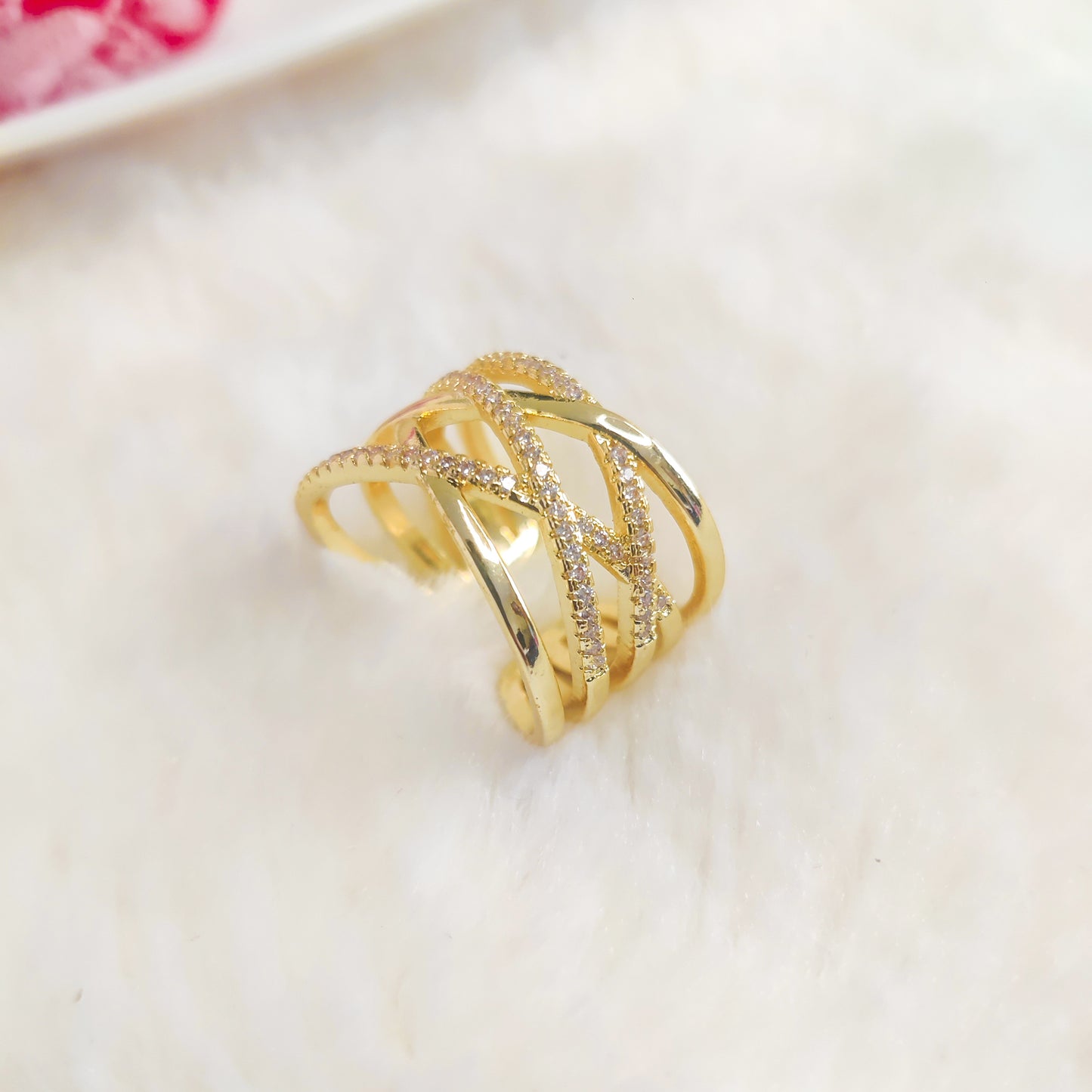 Diamond Veil Fusion Ring