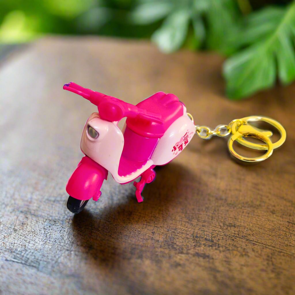 Retro Vespa-Inspired Toy Scooter Keychain